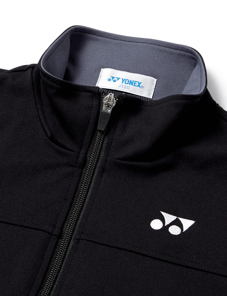 Yonex Knit Black J120 Boys' Warm-Up Shirt, (007)