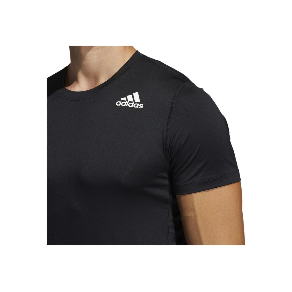 Adidas Round Neck Logo Print Short Sleeve T-Shirt Men Tops Black HB1450