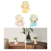 Cartoon Girl Face Flowerpot Resin Crafts Succulents Flower Pot Figure Planter  Home Office