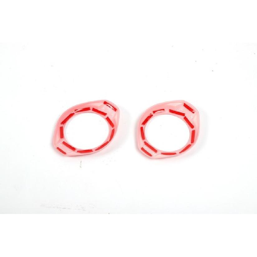 For Jeep Wrangler JK JKU 15-17 A Pillar Speaker Audio Ring Cover Trim Frame Pink