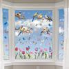 9 Sheets Spring Summer Cartoon Butterfly Tulip Floral Party Decorations Window Static Stickers DIY Glass Clings Backdrops Decals