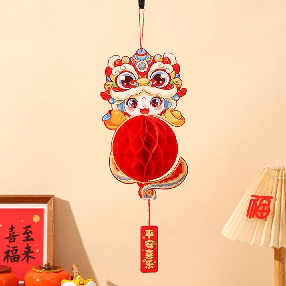 Chinese 2025 Snake Year Lantern Pendants Honeycomb Ball Lantern Ornament  Celebration Party Gifts