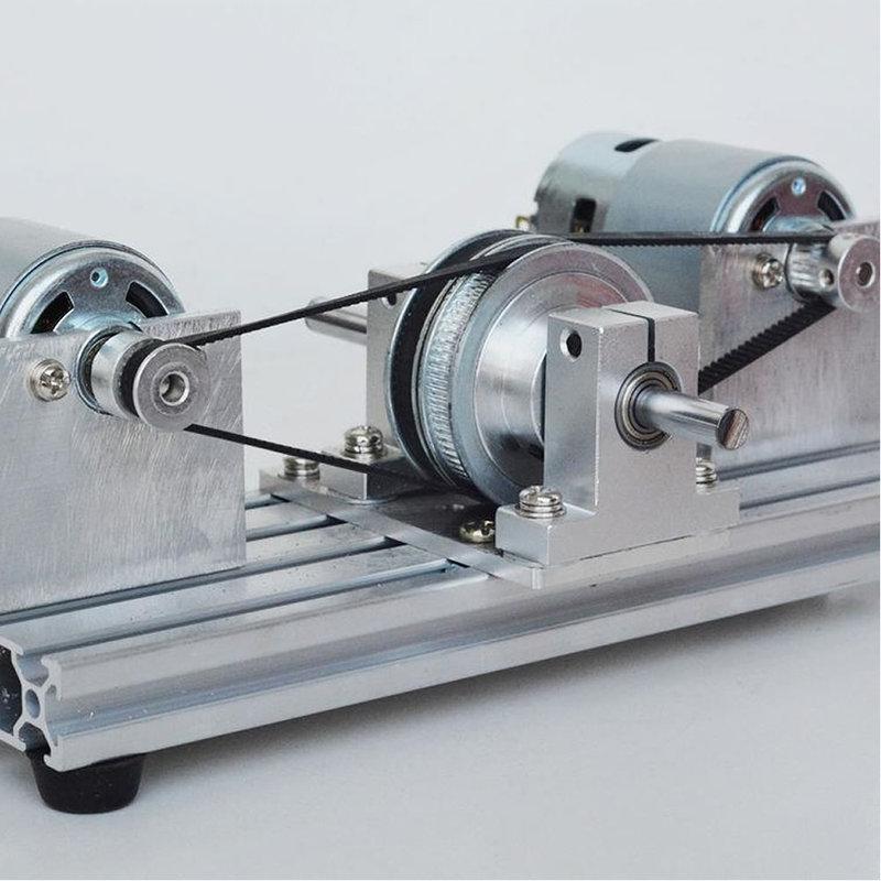 12V 24V DC Dual Spindle Motor Drive Kit 775 795 895 DC Motor Large Torque Timing Belt Pulley 60 80 Teeth Synchronous Wheels