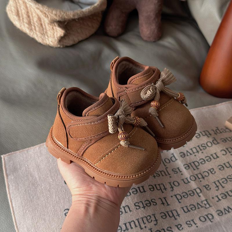 Winter 2025 New Style Infant Girls' Cotton Ankle Boots - Fashionable Walking Shoes for Toddlers