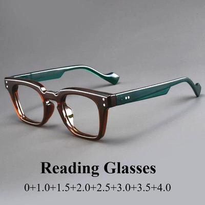 Neue quadratische Business-Lesebrille für Herren mit Anti-Blaulicht-Brille. Trend zur ultraleichten Presbyopie-Brillenfassung für Damen