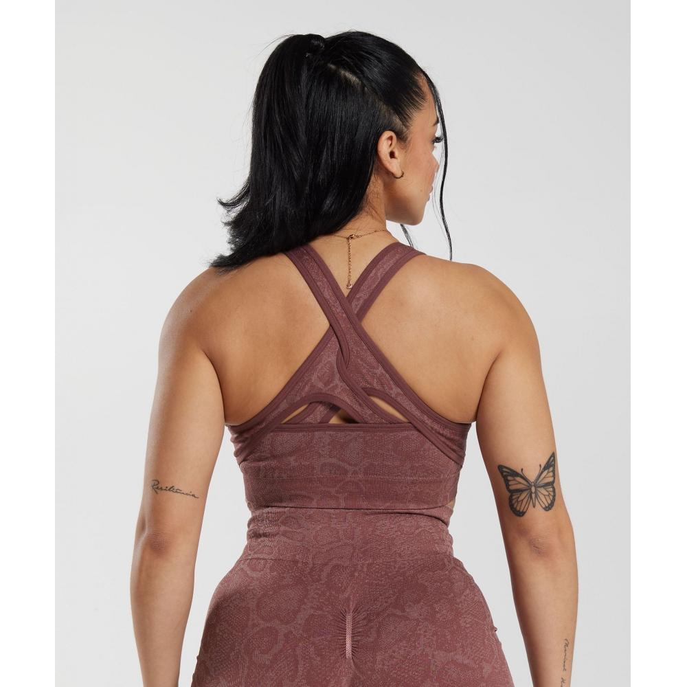 Gymshark Adapt Animal Seamless Sports Bra Modern Blush Pink Magenta Brown B6a4q Kbnb