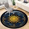 1PCCelestial Mandala Office Round Area Rug,  Mat Suitable For Office, Under Office Chairs Bedroom Living Room Home Decor, Room Deco