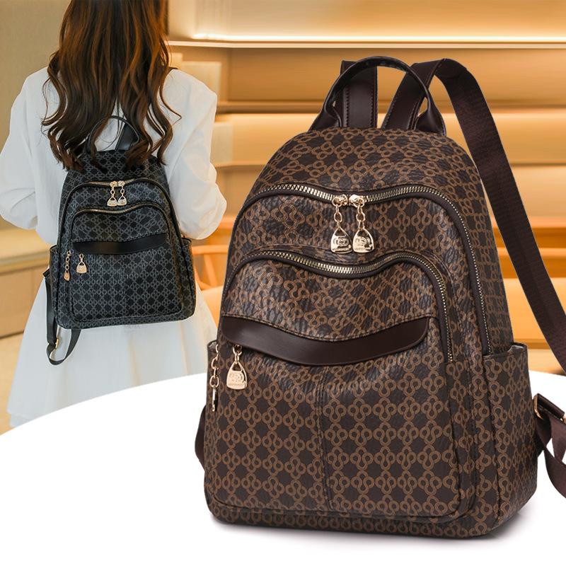 Women's Retro Print Backpack 2025 - High-Quality, Casual Travel Fashion