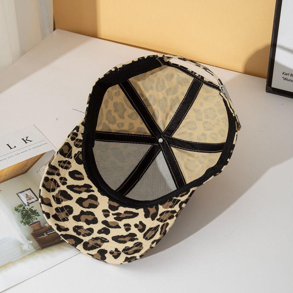 Leopard Print Baseball Cap Adjustable Long Brim Visors Casual Baseball Visor Hat  Outdoor