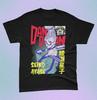 Anime Print Pattern Short-sleeved Retro High Street T-shirt Cotton Crew Neck Top Casual Loose Unisex Sports T-shirt Oversized