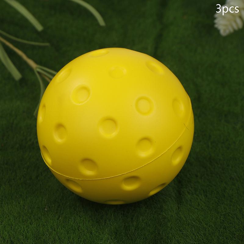 1/3pcs 74mm Training Paddle Ball Durable Indoor Pickleball Balls PU Foam Pickleball Soft Silent For Competition And Practice