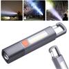 Zoomable Super Bright LED Flashlight Rechargeable Waterproof Torch Light With Hook Long-range Emergency Lantern