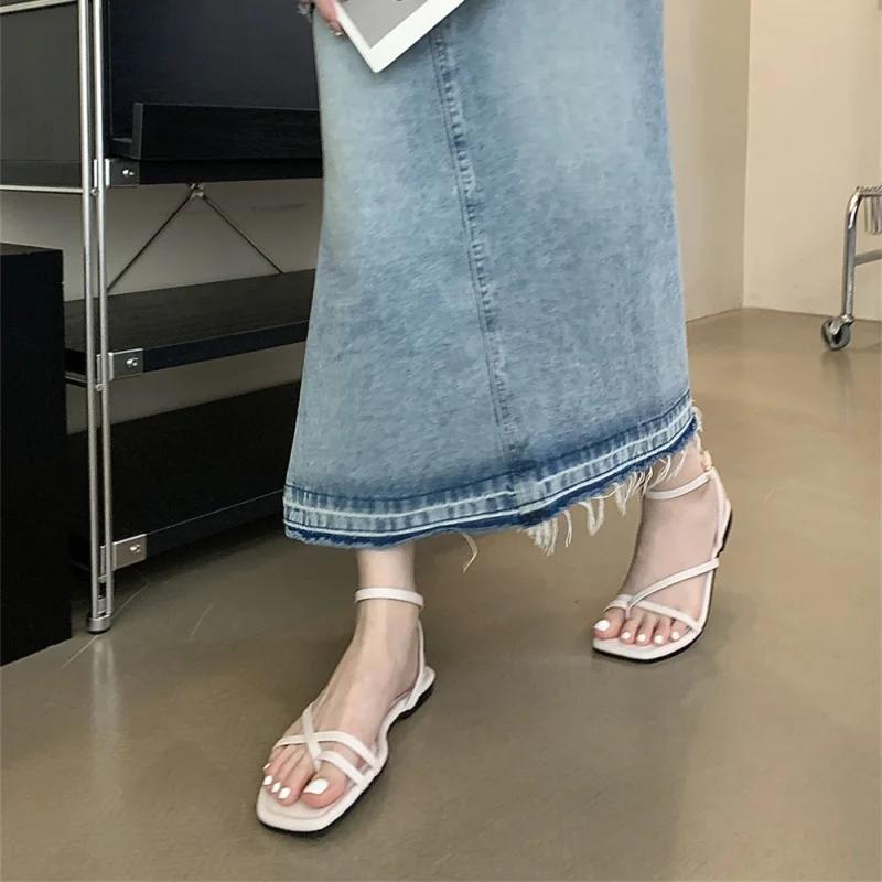 Fashion Women's Sandals Casual Summer Open Toe Light Comfortable Flats  Outdoor Pinch Toe Beach Sandalias