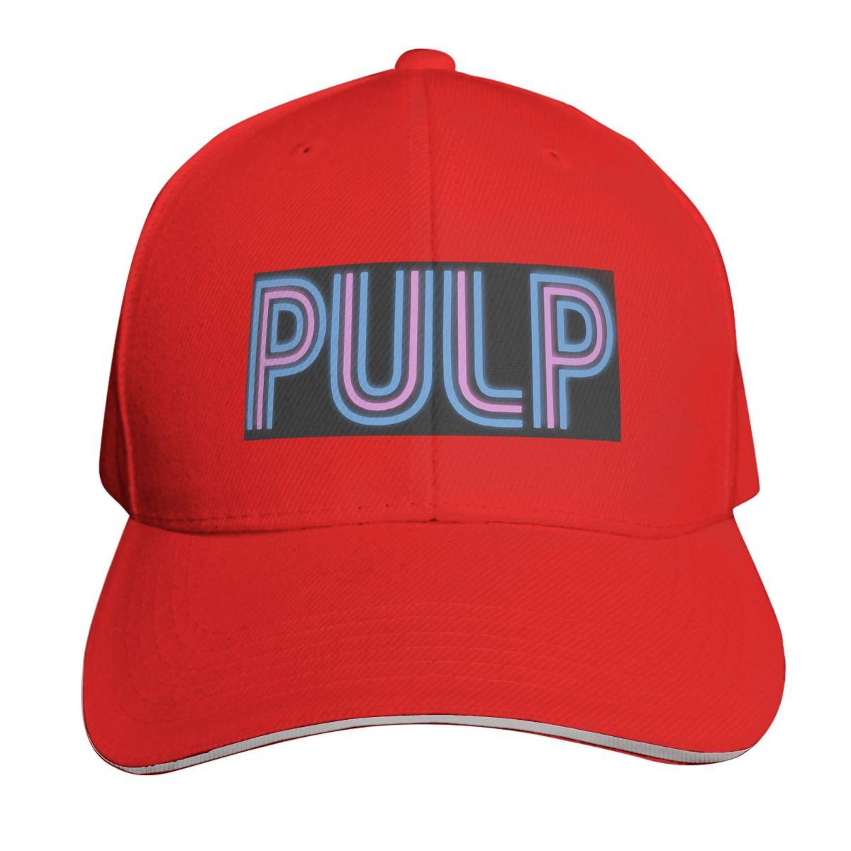 

Кепка с логотипом рок-группы Pulp Модная повседневная бейсболка Регулируемая кепка Хип-хоп Летняя Унисекс Бейсболки One Size
