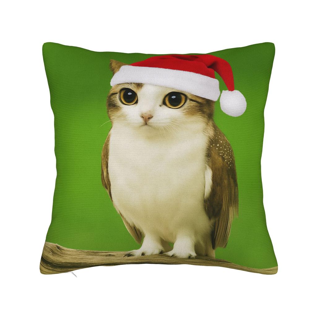 Pillow Cover Internet Famous Meowl Cat Owl Meme  Retro Trendy Pillow Case For Sofa Couch Bed Living Room Pillowcases