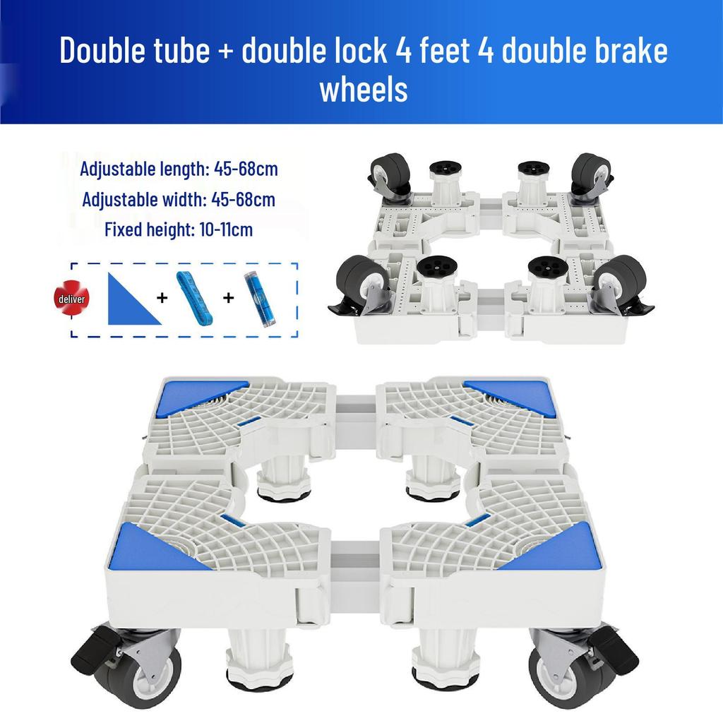 Adjustable Moisture-Proof Washing Machine Stand with Drum Impeller