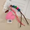 ins style fashionable sweet and cool plush love bag hanging high-end bag pendant DIY keychain pendant lanyard