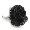 Les Trésors De Lily [J8034] - Black 'Flora' Designer Ring