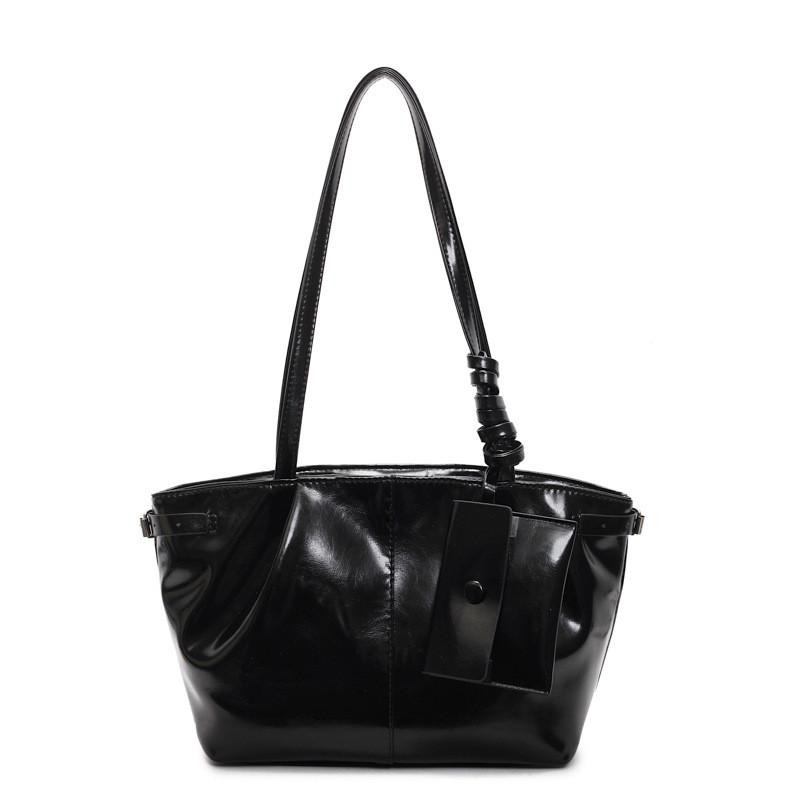 Minimalist Pu Bag For Women With Zipper Closure And Inner Pouch For Daily