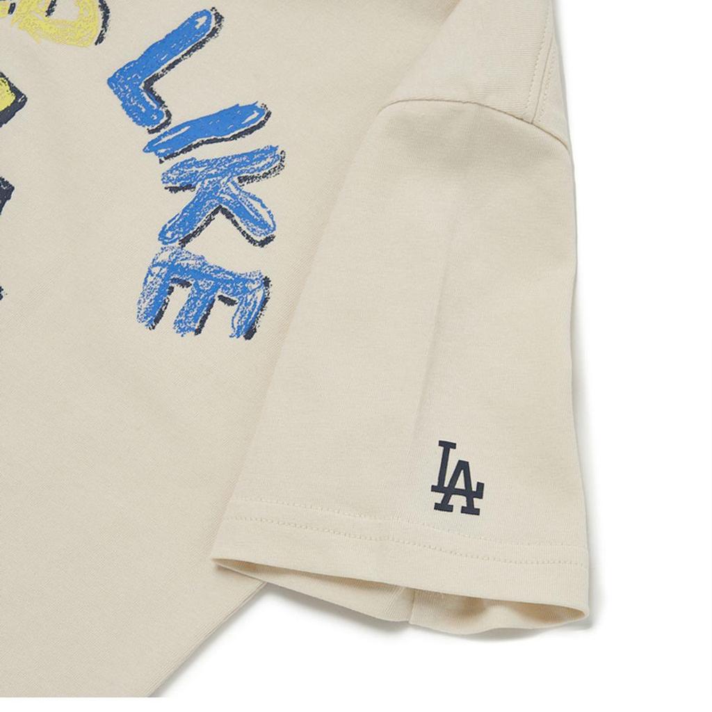 New MLB LIKE T Shirt Light Beige Kids' 7ATSL0123-07BGL
