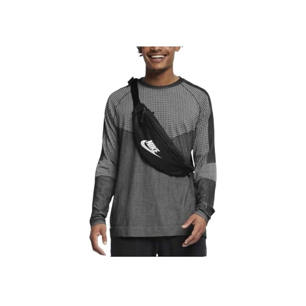 Nike Mesh Panel Crew Neck Long Sleeve T-Shirt Men Tops Black AR1572-010