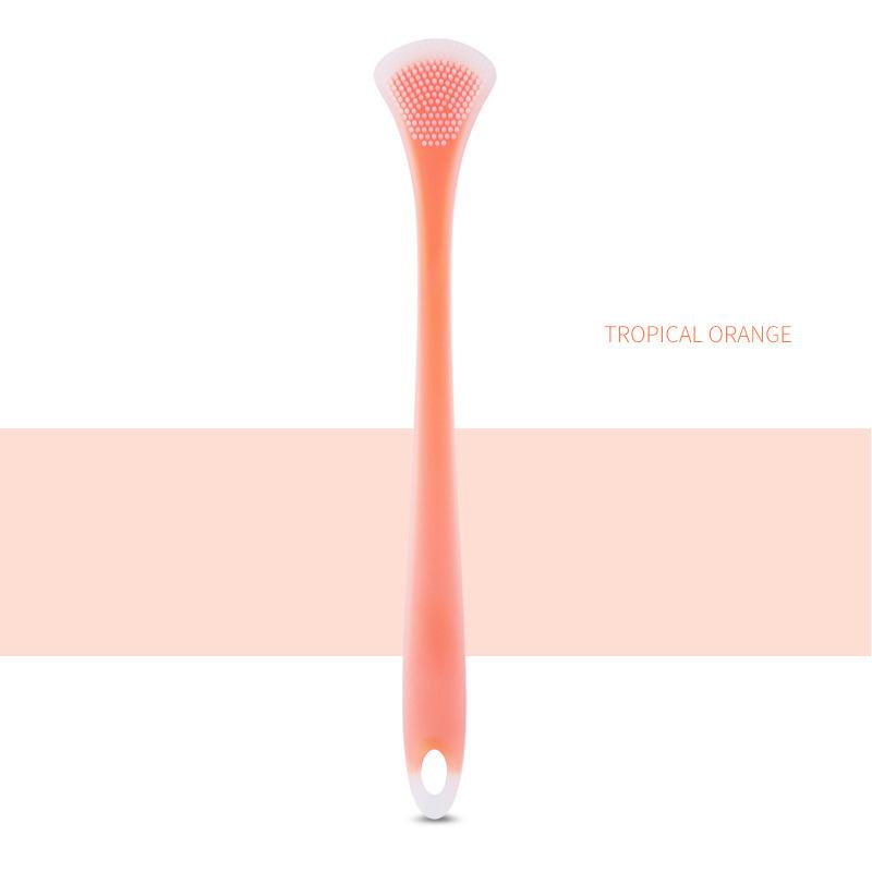 Tongue Cleaning Brush Soft Silicone Tongue Cleaning Tool Double Side Cleaning Massage Tongue Scraper Oral Health Care Tool
