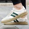 Kleine weiße Schuhe Herren grün Mode Sport- und Freizeitschuhe Rindsleder atmungsaktiv weiße Board-Schuhe Tide