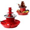 3-Tier Electric Chocolate Fondue Fountain Machine for Parties, Removable Chocolate Fountain for Melting Cheese, Queso, Candy, and Liqueur, Perfect for