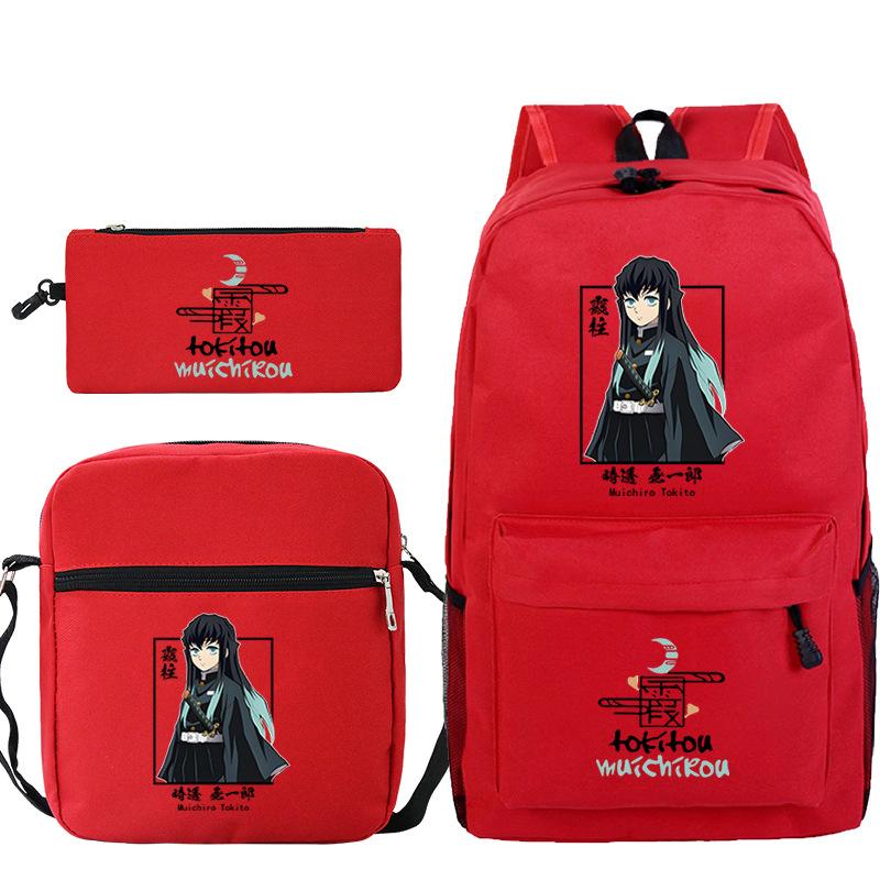Demon Slayer Ghost Annihilation Blade Primary School Bag New Pencil Case Stationery Set