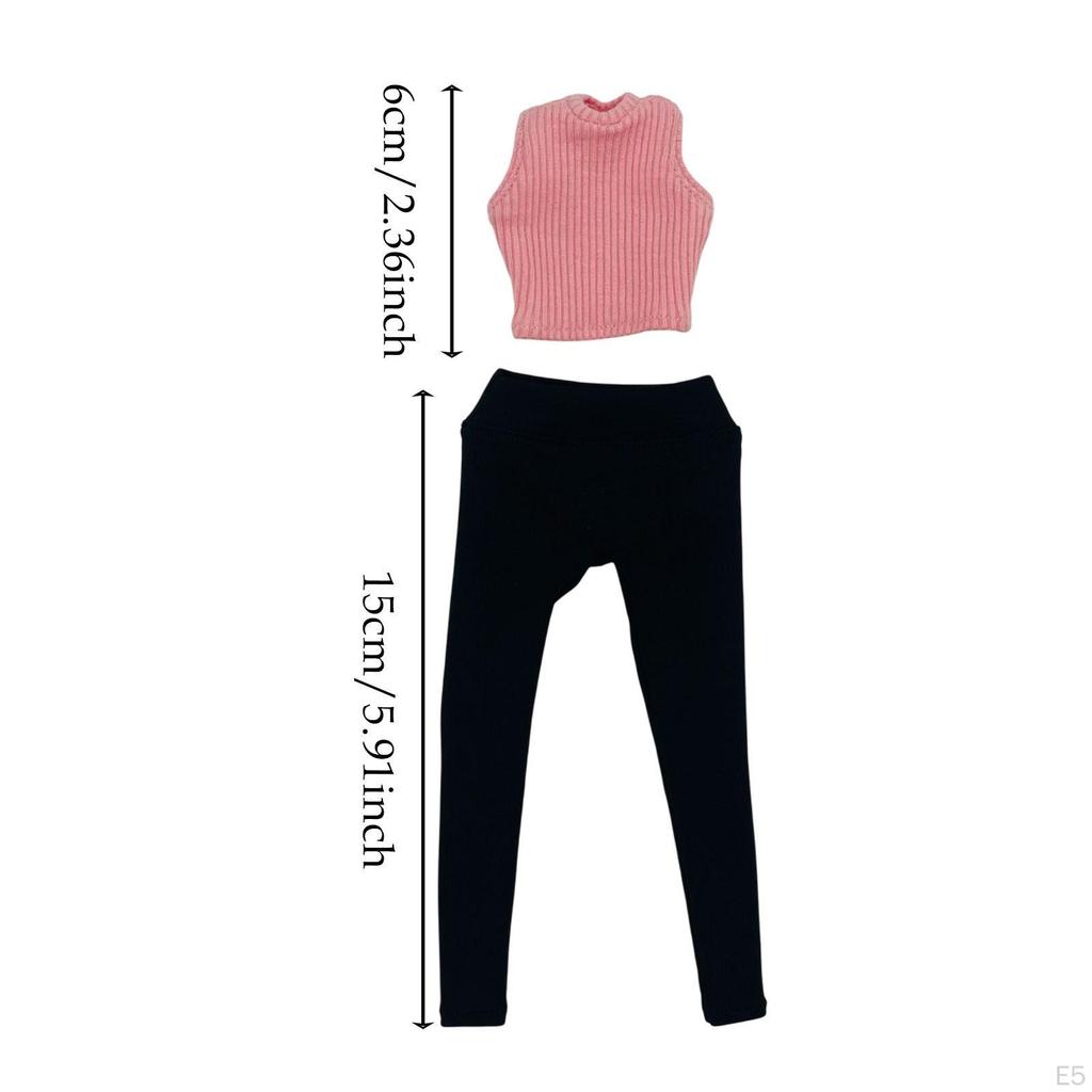 1/6 Knitted Vest with Dressed Pants The Relaxed Basic Knitting Tank Top for 12 Inches