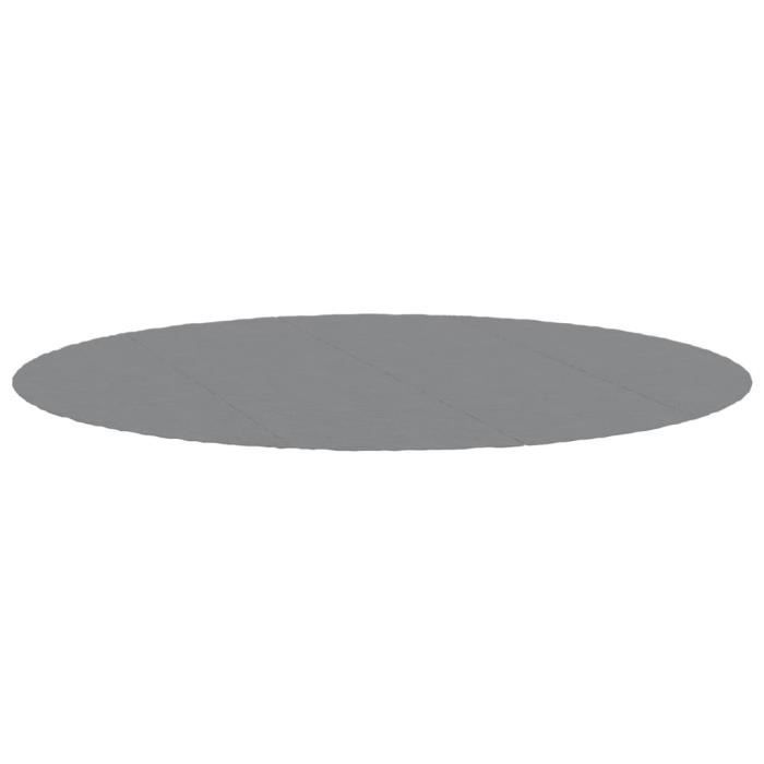 VidaXL Bâche de piscine gris clair Ø500 cm géotextile polyester 94221