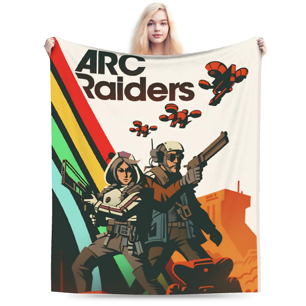 Soft Blankets Kids Adult Decorative Vintage Arc Raiders Dude I Said Friendly Throw Blanket  Flannel Bedspread Sofa Bed Cover