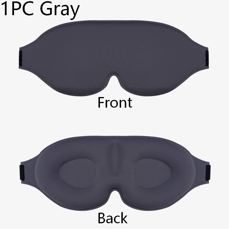 1PC Blackout Sleeping Mask Adjustable Strap Breathable Lightweight 3D Eye Mask Polyester Sleep Eye Mask Office Household