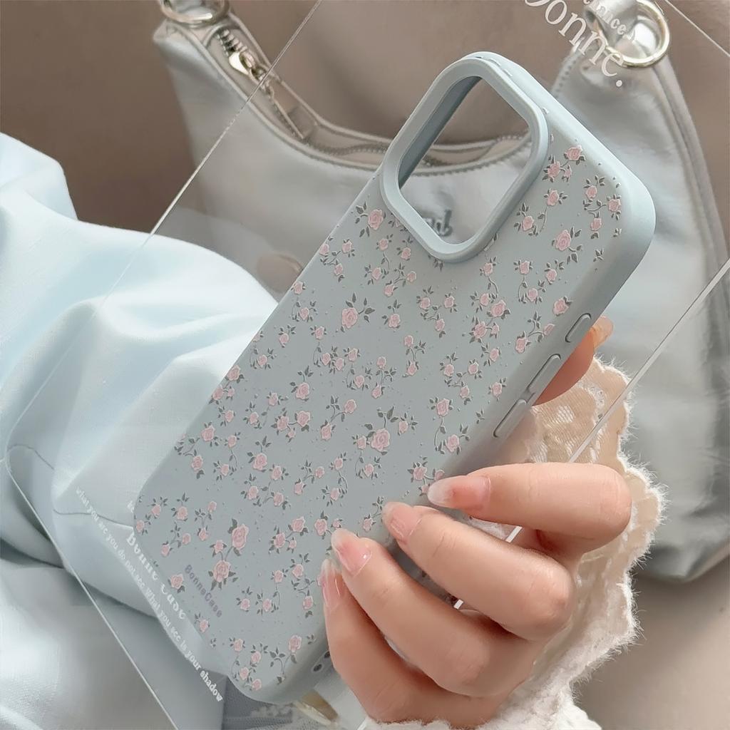 Blue Rose Is Suitable for IPhone 16 Phone Case 17promax Fresh and Light IPhone 14 Early Spring 13 Silicone 11