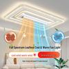 Smart Voice-Controlled Leafless Ceiling Fan Light, Tricolor, 110V for Living Room or Bedroom.
