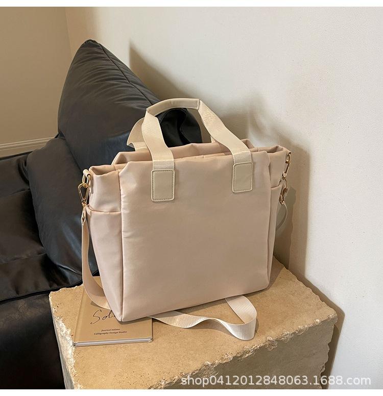 

Oxford cloth casual tote bag 2025 new large-capacity simple shoulder bag student class commuting messenger bag