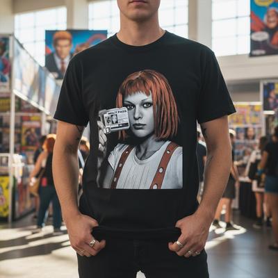 Femte Eleunisext Skjorta Leeloo Dallas Multipass T-shirt 90-tals Sci-Fi Film Present S4xl