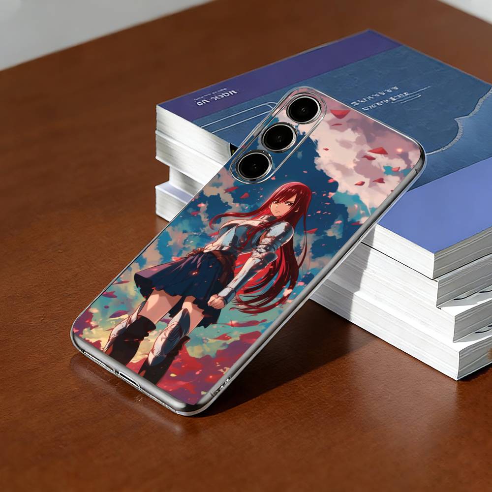 Anime Fairy Tail E-Erza Phone Case For SamsungA10,12,20,21S,30,31,40,50,51,52,70,71 Transparent Cover Samsung a10