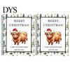 Commemorative Card Collection Book Highland Cow Christmas Organizer, Spiral Bound Storage Book, Durable Album Coil Binding Portable for Gift Cards And