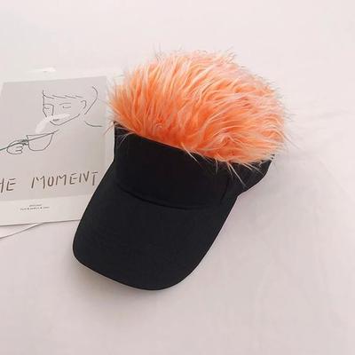 Cappello parrucca design protezione solare parrucca in cotone morbido novità berretto da baseball