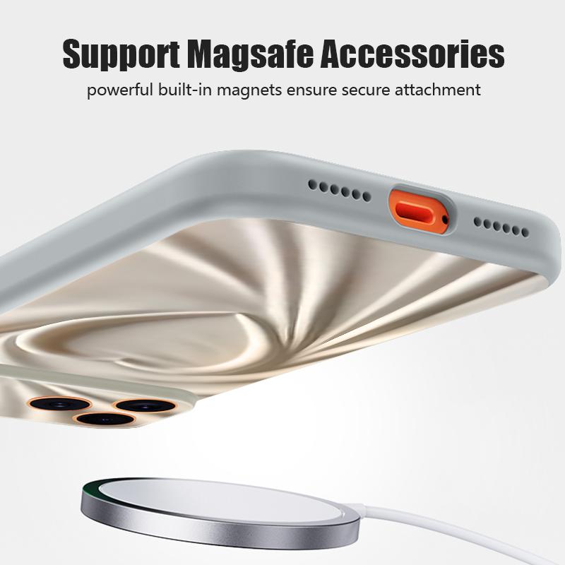 Lovely Hearts Pattern Case For iPhone 17 Pro Max Funda iPhone 16 15 14 13 Pro Max Magnetic For Magsafe Hybrid Slim Matte Cover