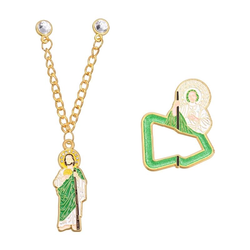 Brooch Pin Alloy Lapel Badge Hat Clip Stylish Breastpin Clothing Accessories for Religious Event and Fashion Enthusiasts