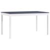 Day and Night - Day and Night White and Gray Pine Wood Dining Table 140x70x73 Cm