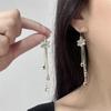 Luxury Tassel Earrings Crystal Flower Design Elegant Fairy Fashion Jewelry for Women