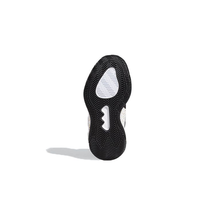 Adidas Deep Threat Comfortable Trendy Breathable Mid-Top Kids Basketball Shoes Kids Basketball Shoes Black Gold FX8644