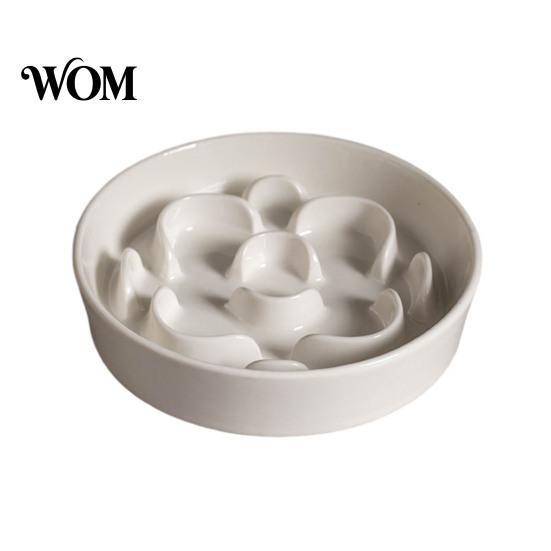 Raised Cat Bowl Elevated Pet Slow Feeder, Ceramic Dog with Stand, Prevents Feeder for Dogs Choking, Protects Spine, Food Cats Pets
