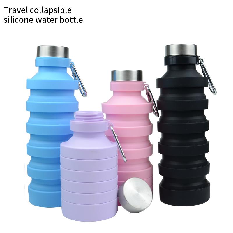 New Product Release 800ml Creative Silicone Folding Water Bottle Student Outdoor Sports Water Bottle With Large Capacity