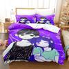 Kawaii Omori Bedding Set Single Twin Full Queen King Size Bed Set Aldult Kid Bedroom Duvetcover Set 3D Print Anime Bed Sheet Set