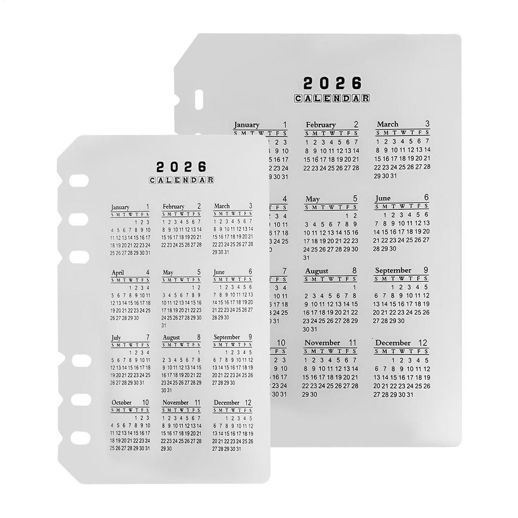 2026 Planner Divider Removable Matte Portable Inserts 2026 Planner Refills for Family Friends Students Teacher School Home