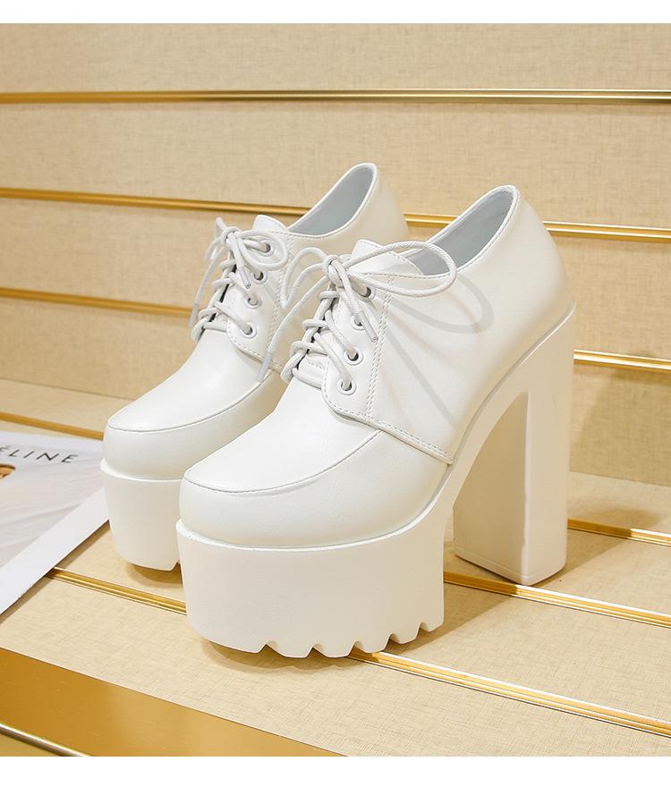 2025 15cm Catwalk Thick Heel Super High Heel Dance Runway Roman Shoes Nightclub Short Women's Shoes ZYW-839-3